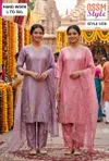 1578 By Ossm Style Viscos Roman Glass Kurtis Set Size Combo 